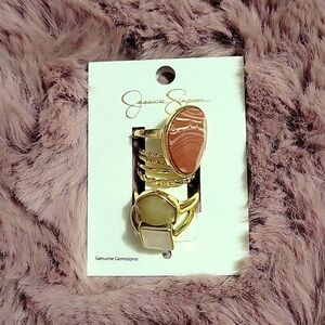 Jessica Simpson stackable gemstone rings